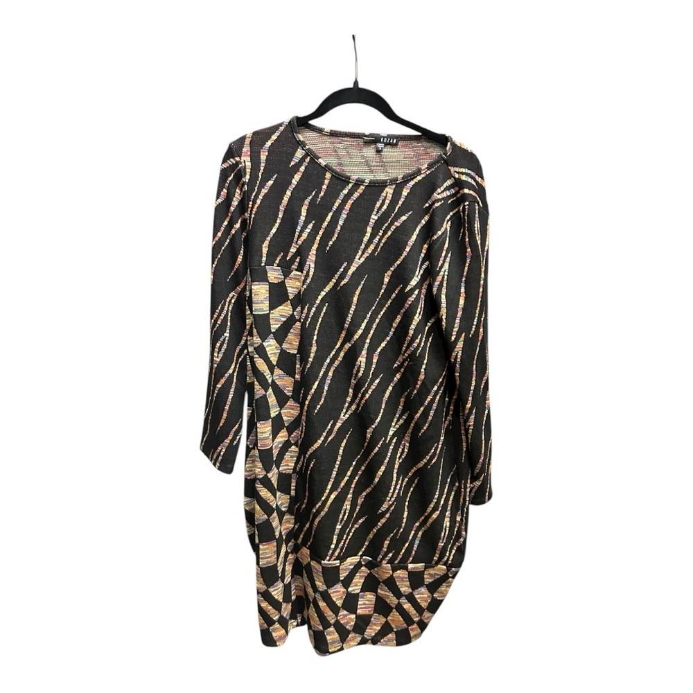 Abstract Print Balloon Hem Shea Dress - Kaleidoscope by Kozan Size S